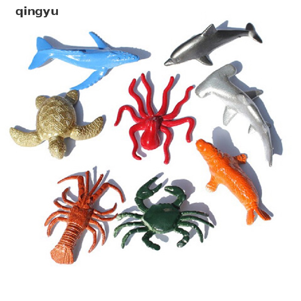 Set 8 Mô Hình Động Vật Biển Bằng Nhựa Cho Bé