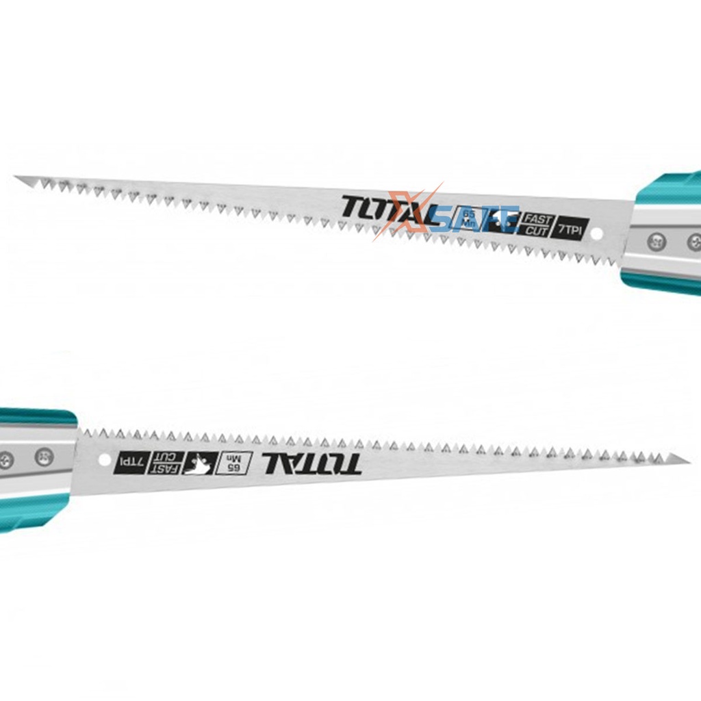 Cưa tay hình compa TOTAL THCS30026 Thiết kế đầu nhọn, cưa thẳng chất liệu SK5 cao cấp, độ bền, khả năng chịu nhiệt tốt