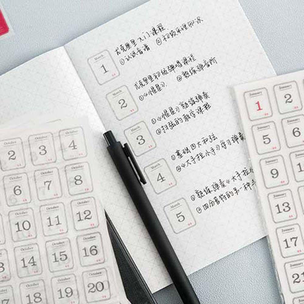 Bộ 365 Miếng Dán Decal Hình Lịch Trang Trí Sổ Tay Lên Kế Hoạch Agenda