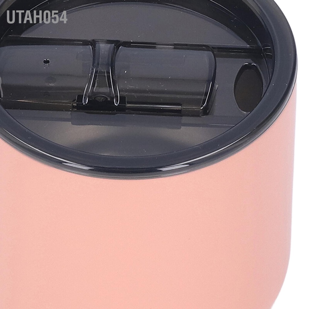 Utah054 Cà phê Du lịch Cốc 350ml Thép không gỉ Bền  Chống mài mòn Nắp silicone Hai lớp Bảo quản Nhiệt cà