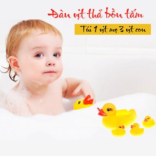 Đàn vịt đồ chơi thả bồn tắm cho bé trai, bé gái