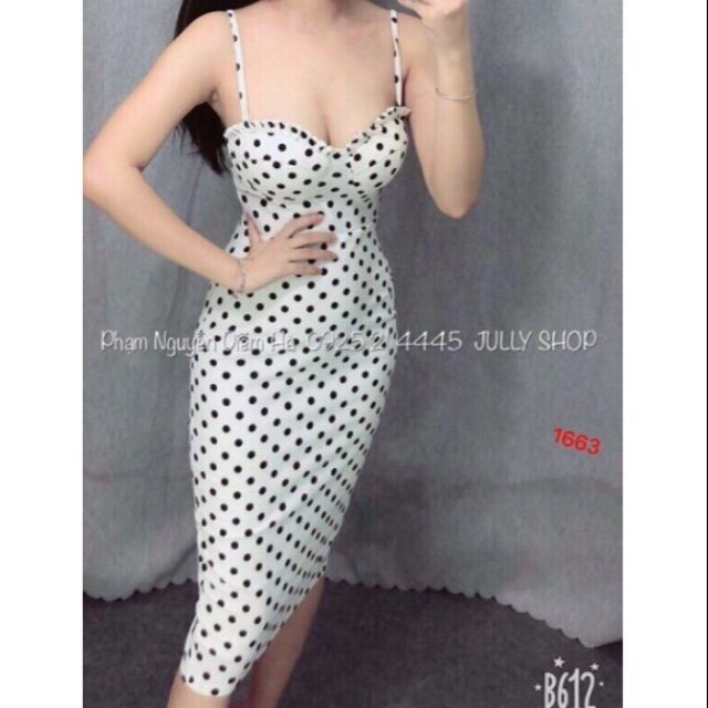 Đầm body may có size SML