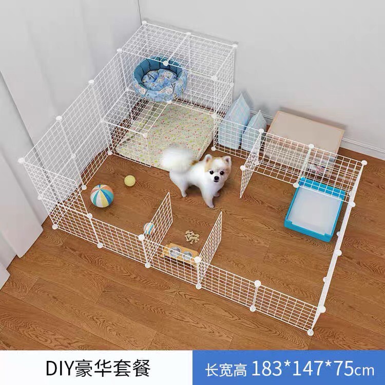 (Combo 11 Tấm Lưới+1 Cửa+24 Chốt) Nhà Chuồng Cho Thú Cưng,Tấm Lưới Sắt Lắp Ghép Đa Năng
