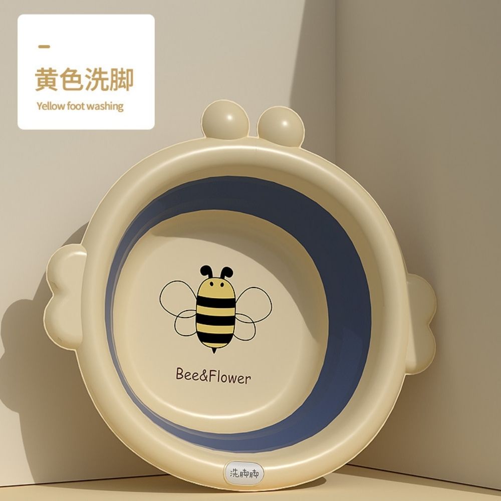 Chậu Rửa Mặt Cho Bé Gấp Gọn Hình Ong, Thau Vệ Sinh Cơ Thể Cho Trẻ Sơ Sinh Từ 1.2,3,4,5,6 Tuổi