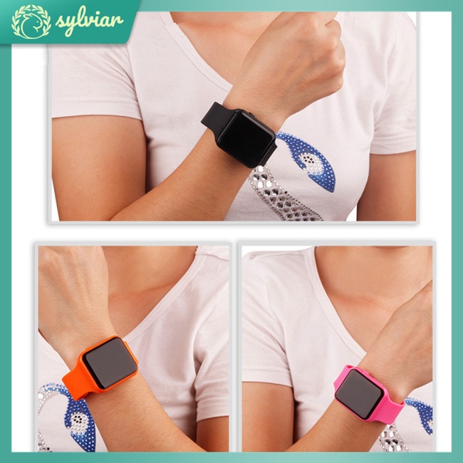 Đồng Hồ Đeo Tay Điện Tử Màn Hình LED Dây Silicone Dành Cho Nam Và Nữ