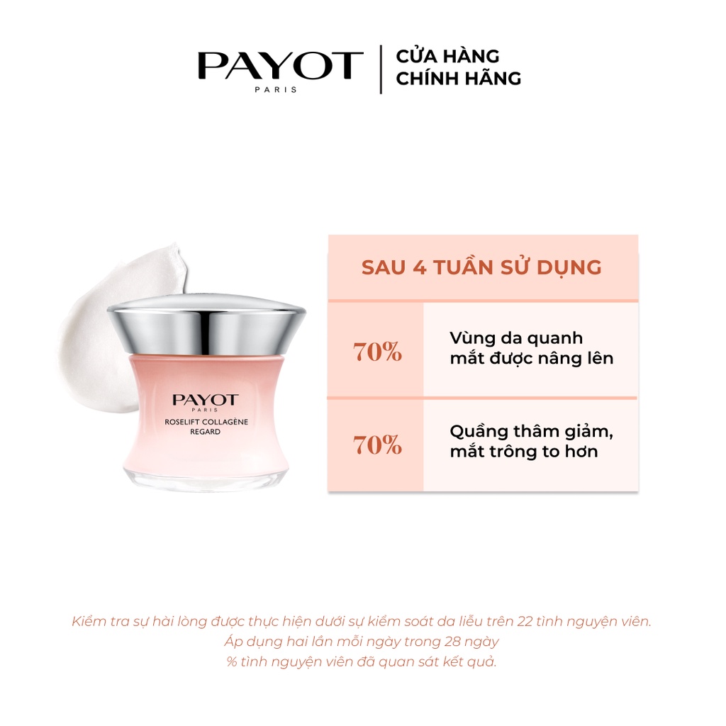 Kem mắt giảm quầng thâm và bọng mắt PAYOT ROSELIFT COLLAGENE REGARD LIFTING EYE CARE 15ml