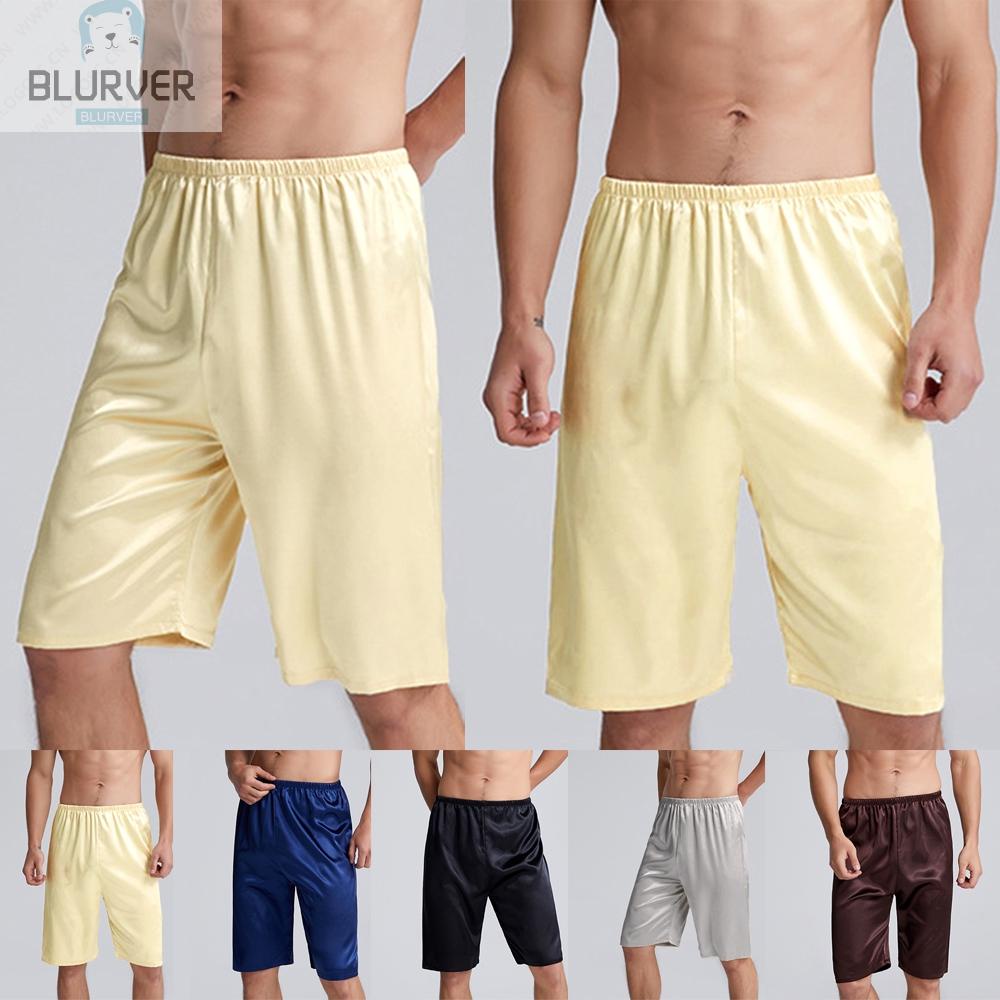 BLURVER~Quần short mặc ngủ bằng lụa satin thoải mái