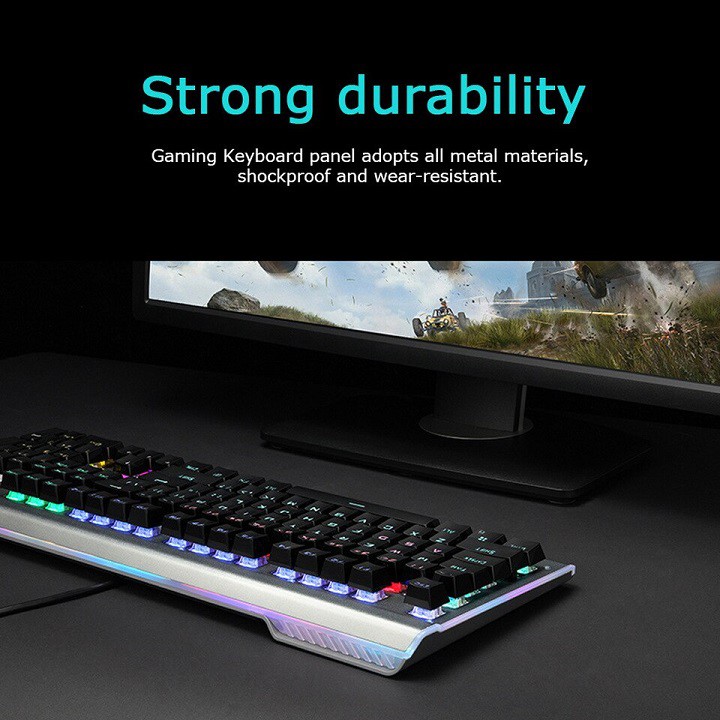 Bàn phím cơ chơi game cao cấp chính hãng HP có LED RGB  Blue Switch - Bàn Phím Cơ cao cấp HP