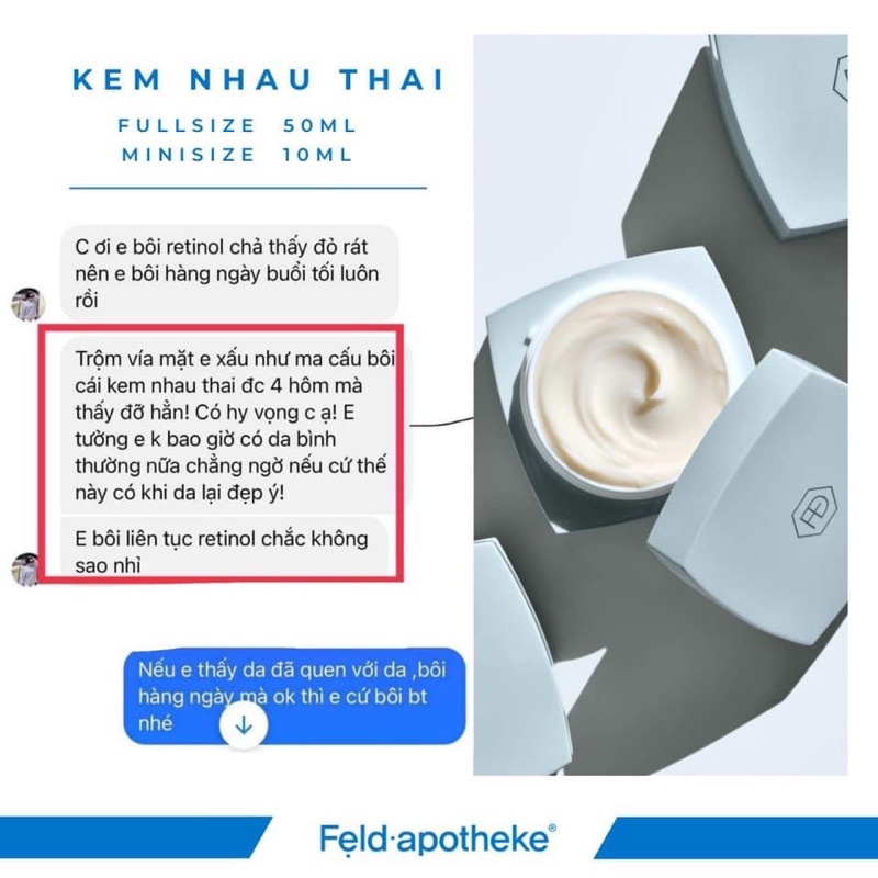 Kem nhau thai phục hồi Plazenta Feld.apotheke