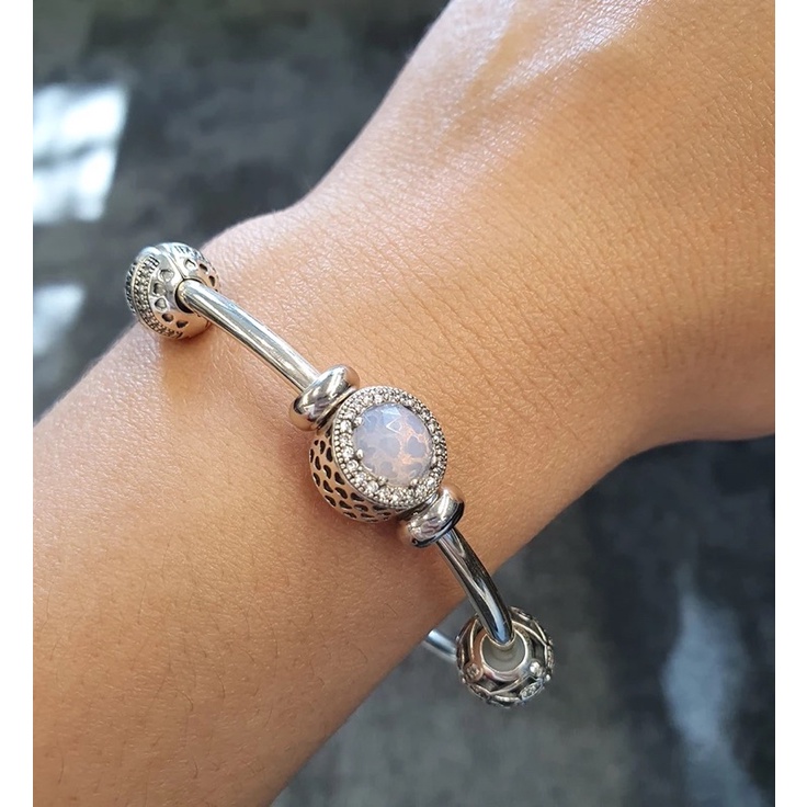 Charm Chặn bạc s925 lõi cao su vừa kiềng C pan, vòng pan, trollbeads -Chặn charm - chặn vòng bạc