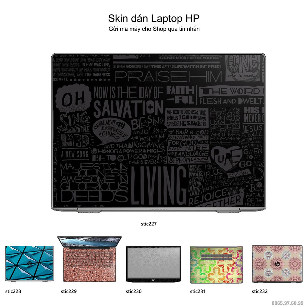 Skin dán Laptop HP in hình Hoa văn sticker _nhiều mẫu 37 (inbox mã máy cho Shop)