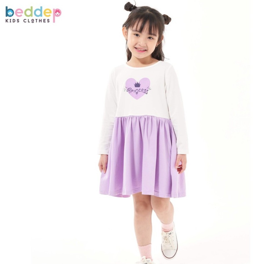 Váy Đầm Bé Gái Dài Tay Từ 1 Đến 8 Tuổi Chất Thun Cotton Thời Trang Thu Đông Thiết Kế Cao Cấp Beddep Kid Clothes GV33