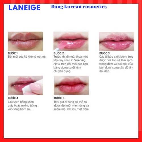 Mặt nạ ngủ môi Laneige Lip Sleeping Mask Berry 20g.Dưỡng môi laneige, ủ môi mini Laneige 3g