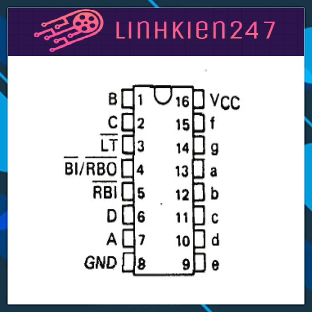 IC GIải Mã 74LS47 DIP16