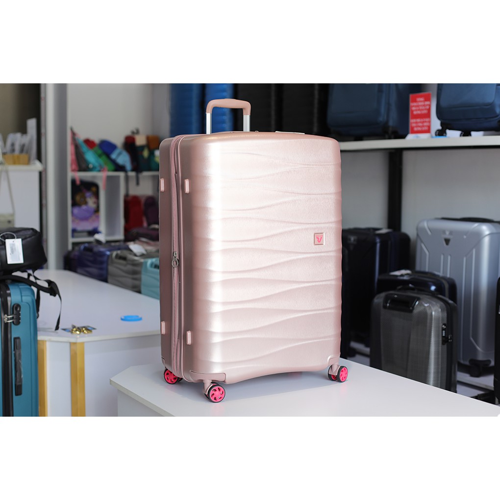Vali du lịch Roncato Stellar size L (28-30 inch), nhựa ABS dẻo chống va đập, khóa mã số TSA, bánh xe kép xoay 360 độ
