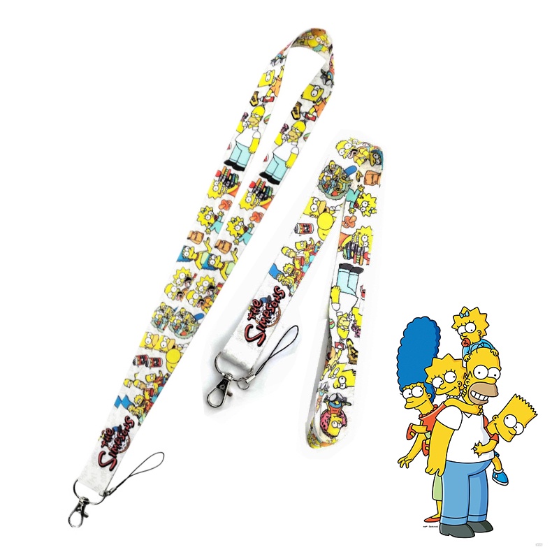 Dây Đeo Điện Thoại / Chìa Khóa / Thẻ ID / Máy Ảnh Họa Tiết Hoạt Hình Simpson Chống Thất Lạc Tiện