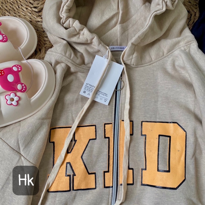 Áo khóc nỉ KID mũ 2 lớp