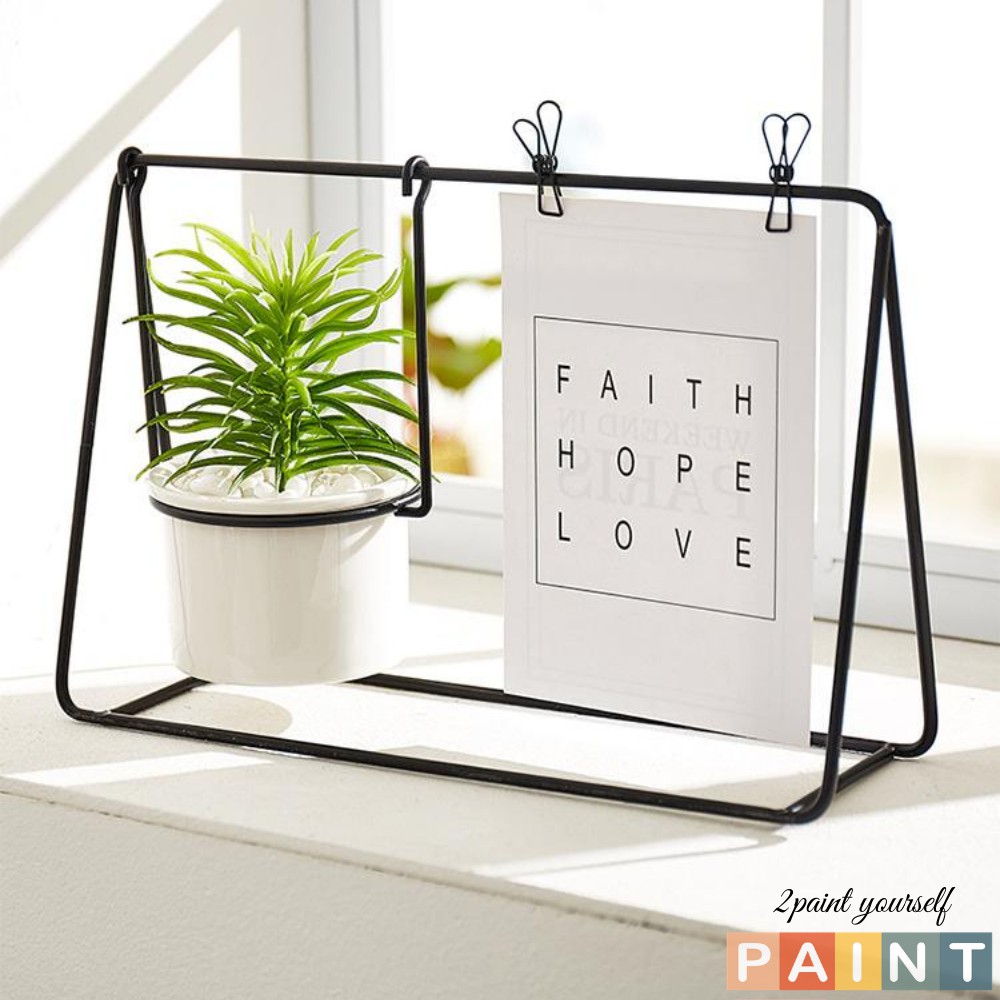 Chậu hoa mini kết hợp khung ảnh để bàn Bắc Âu decor
