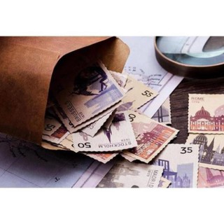 Bộ 45 Sticker Tem Thư Cổ Điển E55