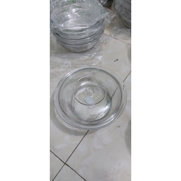 Tô âu phíp giả thủy tinh trong suốt cao cấp đựng cơm canh có nắp đậy size đường kính 22cm