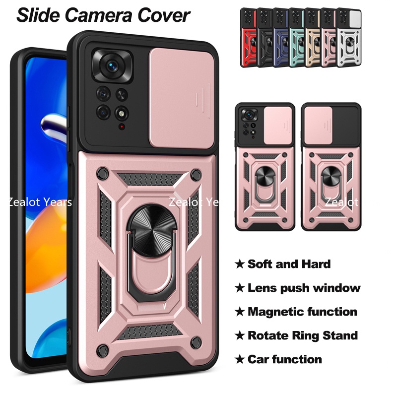 Ốp Điện Thoại Chống Sốc Có Giá Đỡ Bảo Vệ Ống Kính Máy Ảnh Cho Xiaomi Redmi Note 11 11s Pro 5G Note11 Note11s Note11Pro