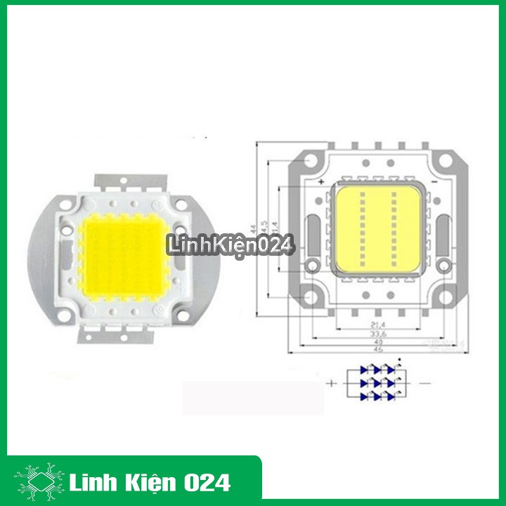 LED Công Suất 50W 12V Sáng Trắng