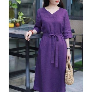 Vải linen bột tím huế 2020