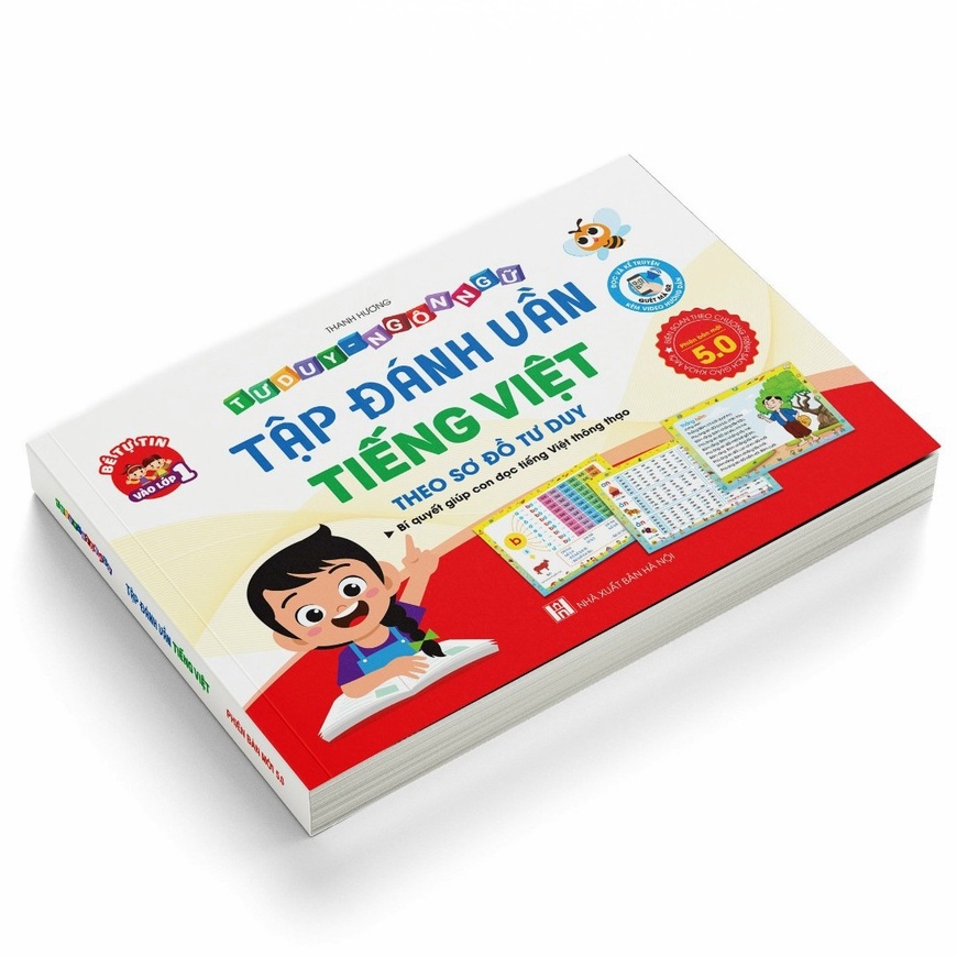Sách - Tập Đánh Vần Tiếng Việt Phiên Bản 5.0 Kèm File Đọc và Video Hướng Dẫn Ghép Vần Cho Bé 4-6 Tuổi