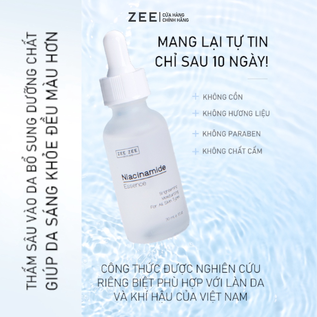 Bộ sưu tập Tinh chất dưỡng da Niacinamide Hyaluronic Acid Mugwort dưỡng trắng cấp ẩm mờ thâm mụn | ZEE ZEE skincare 30ml