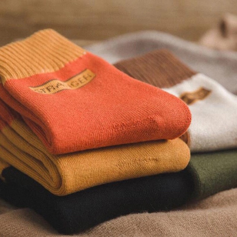 Tất Vớ Cổ Cao Màu Đẹ Be Cam Vàng Xanh Nam Nữ Unisex Chất Cotton Loại 1 Dày Dặn Phong Cách Hàn Quốc Co Dãn 4 Chiều