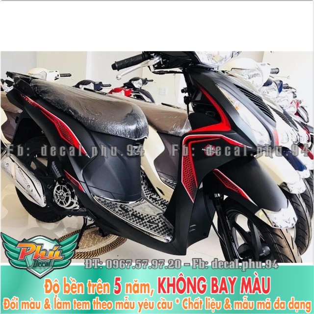 Tem rời cover Vision Đỏ đen tổ ong -1