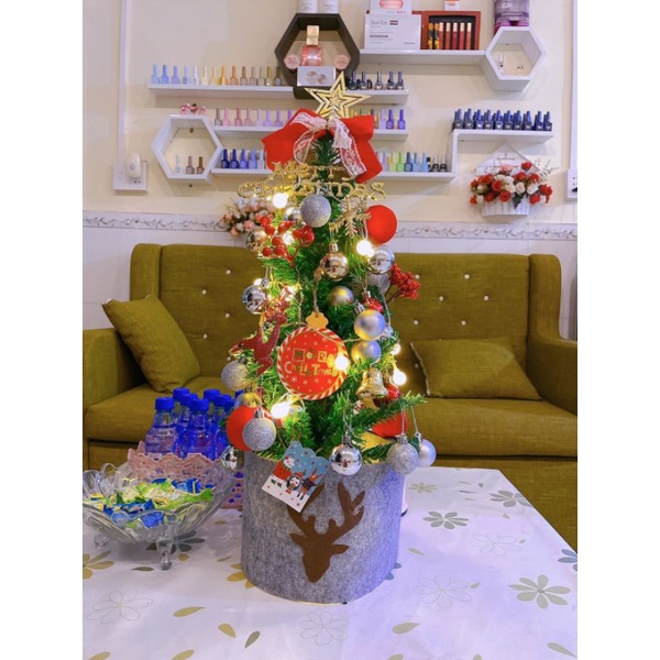 Set phụ kiện trang trí cây thông noel, bóng treo trang trí cây thông noel, phụ kiện trang trí cây thông