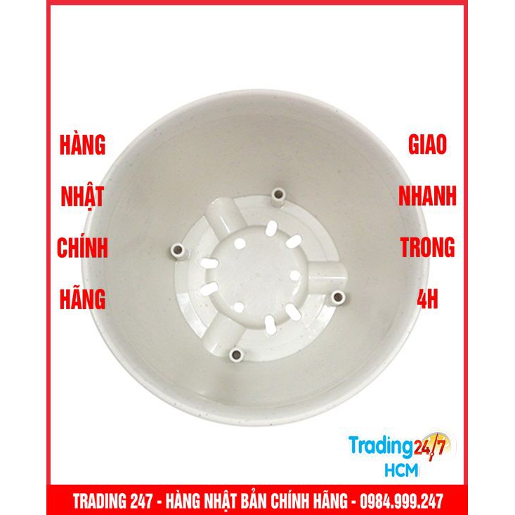 [Hỏa tốc HCM] Chậu hoa tròn màu trắng 20cm INOMATA - NỘI ĐỊA NHẬT BẢN