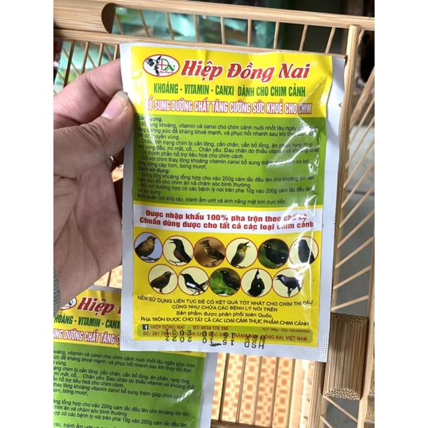 Khoáng - vitamin - canxi cho chim cảnh Hiệp Đồng Nai