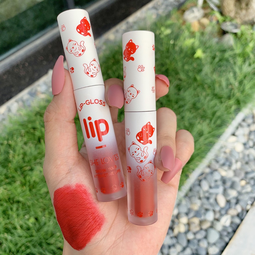 [Hàng mới về] Son Lì She Loves Chống Thấm Nước Không Dính Thành Cốc