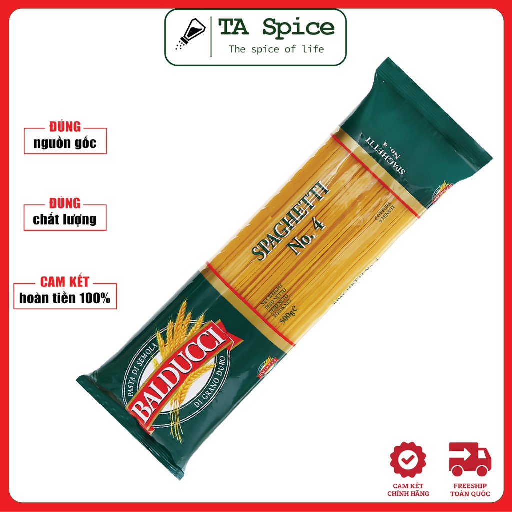 [HÀNG MỚI VỀ] Mì Ý Spaghetti Balducci Số 4 Gói 500g - Balducci Pasta Spaghetti No.4