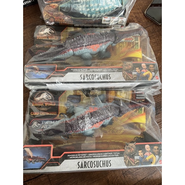 Jurassic World, Mô hình khủng long Mattel Sarcosuchus chính hãng,đồ chơi mô hình và quà tặng cho bé từ 3 tuổi trở lên
