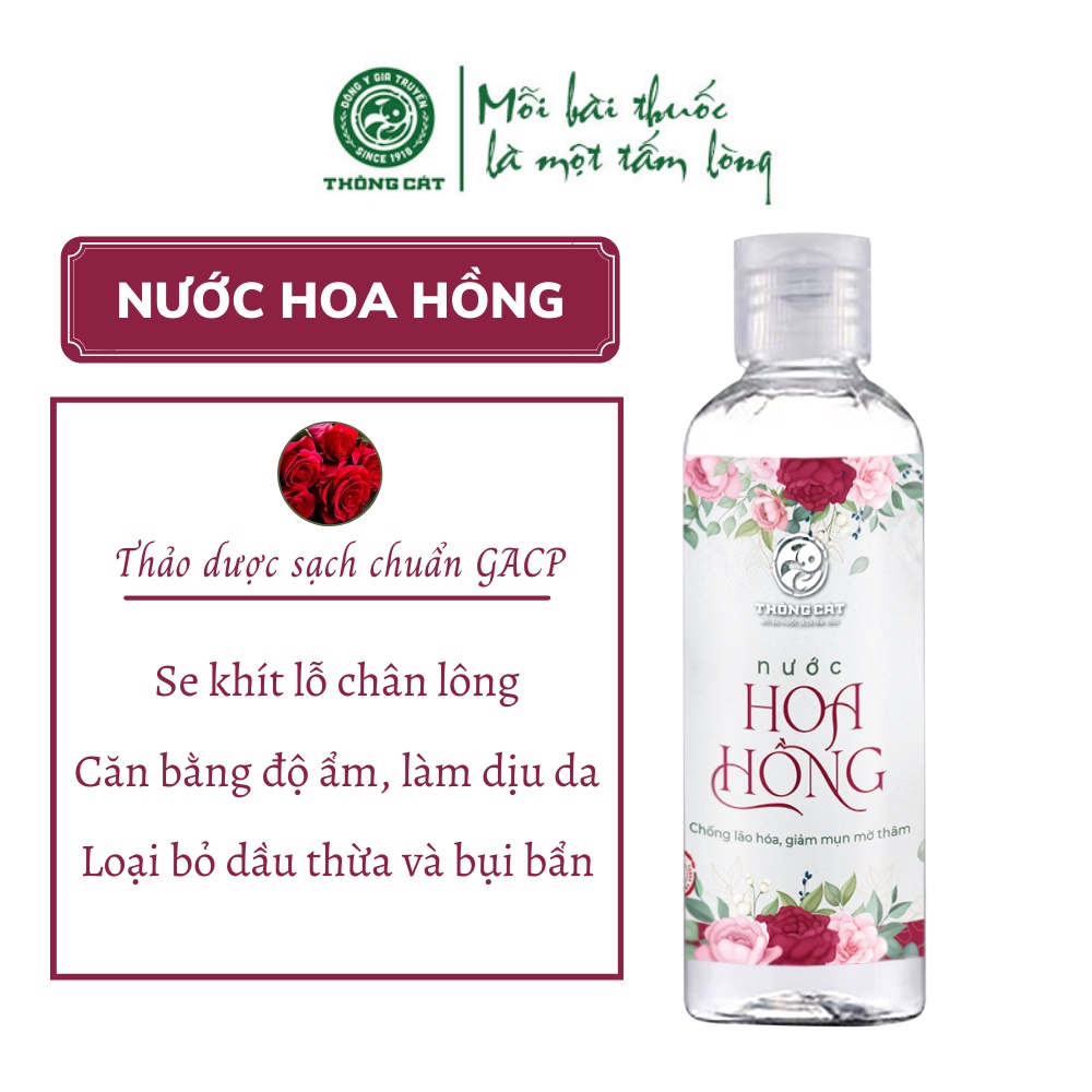 Nước hoa hồng dưỡng trắng và cấp ẩm cho da, se khít lỗ chân lông, đẹp da, mờ nám tàn nhang, loại bỏ da dầu mụn