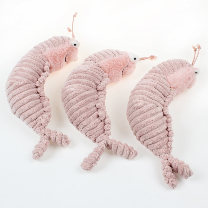 Đồ chơi nhồi bông Hình Con Tôm Hoạt Hình Đáng Yêu Kích Thước 22cm