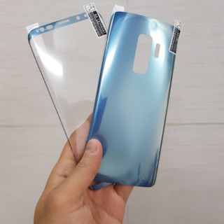 [ Ảnh thật ] Dán cường lực dẻo Samsung ( mặt trước + mặt sau ) S9 / S9 Plus