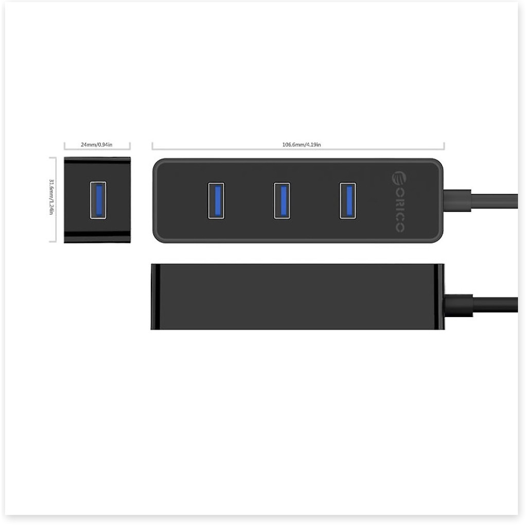 Hub USB 3.0 1 ra 4 Cổng Orico W5ph4-u3 (Bộ chia USB 3.0) - Hàng Nhập Khẩu