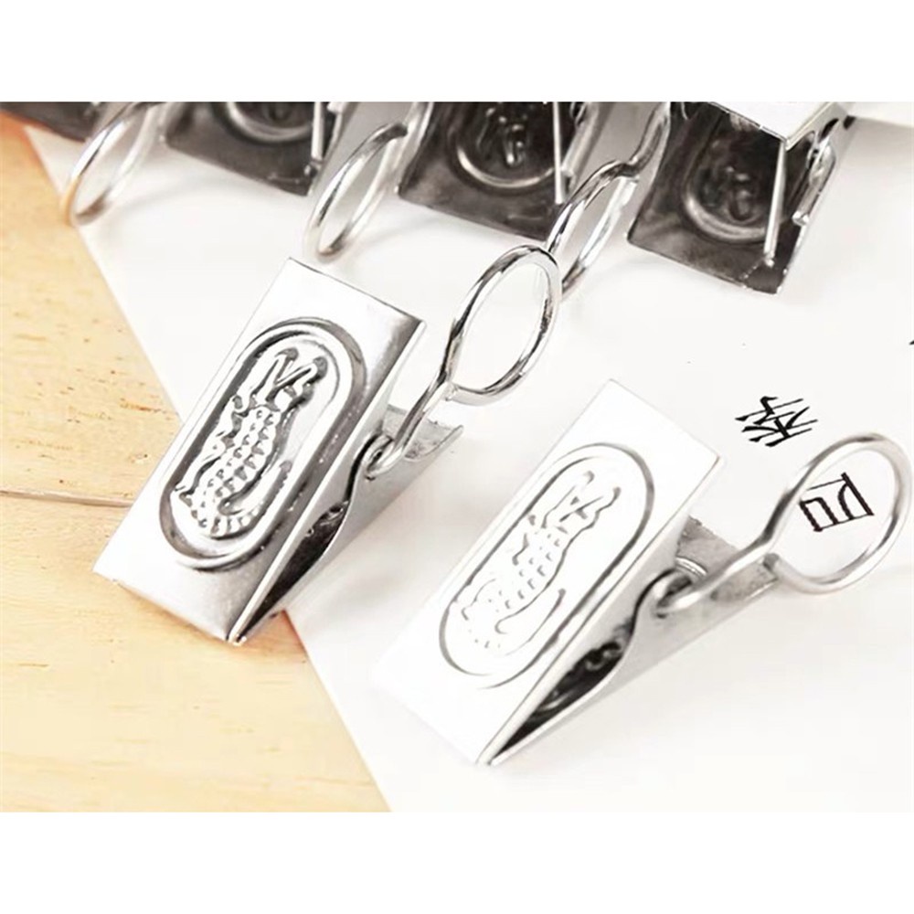 [Tổng Kho Sỉ] Set 20 Kẹp Phơi Quần Áo Sắt Có Móc Tròn (1 Túi 20 Kẹp)