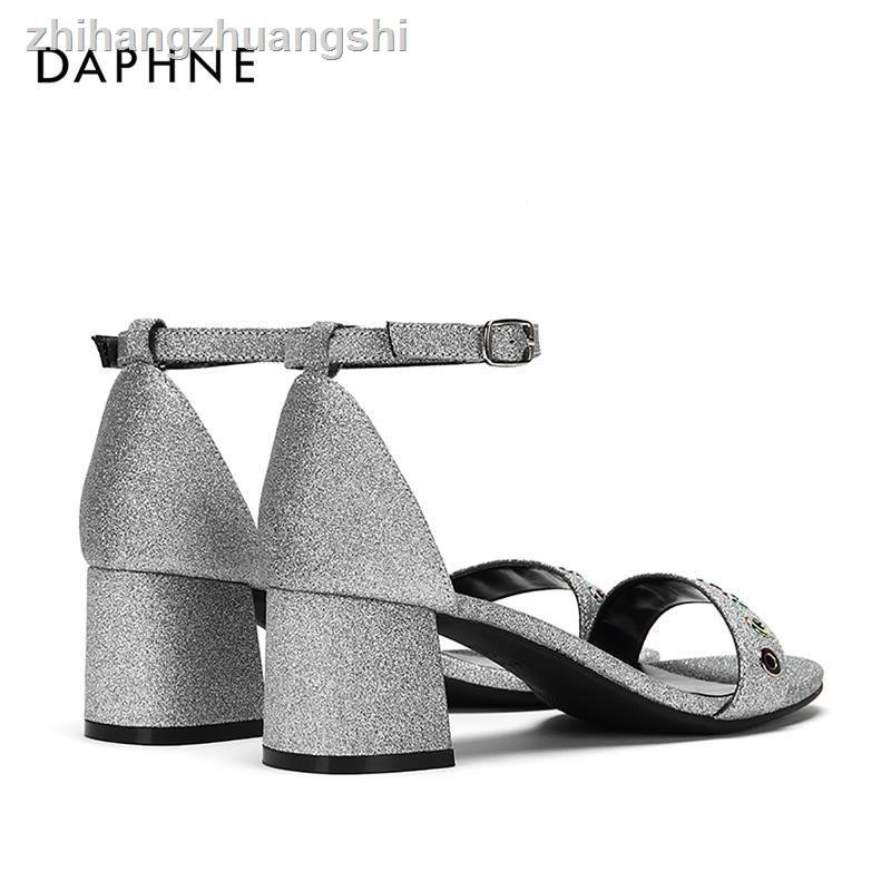 Daphne Giày Sandal Cao Gót Đính Đinh Tán Thời Trang Thanh Lịch