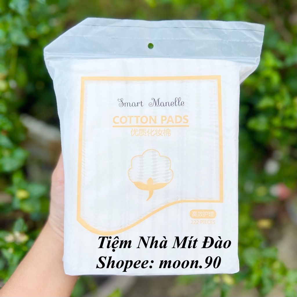 Bông tẩy trang 3 lớp Cotton Pads 222 miếng nội địa Trung Smart Manelle