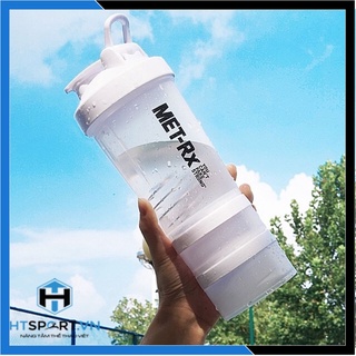 Bình Lắc 600ML Met Rx, Bình 3 Ngăn Đựng Nước Tập Gym  Thể Hình Nhiều Màu Chính Hãng, Có Lò Xò Lắc Cao Cấp