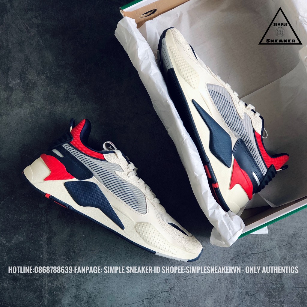 Giày Puma FREESHIP Giảm 100k Khi Nhập Mã [PUMANAM] Giày Puma Chính Hãng - Puma RSX Hard Drive Blue Chuẩn Auth