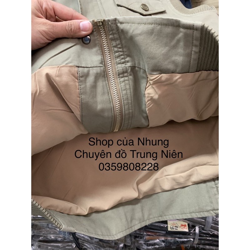 Áo ghile ghi lê thô kaki nam trung niên cho bố hàng loại 1 thô mềm mịn
