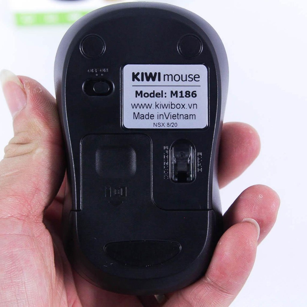 Chuột không dây Kiwi M186, tặng kèm pin tiểu Kiwi AA, hàng chính hãng Kiwi