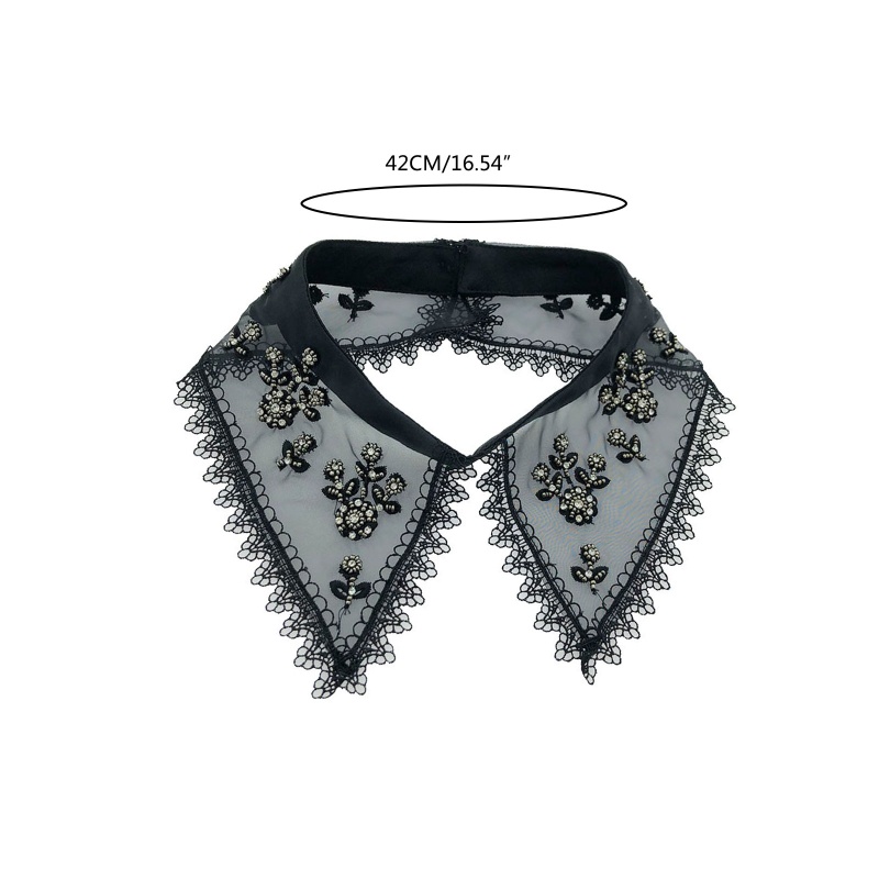 Cổ Áo Rời Giả Hai Lớp Họa Tiết Hoa Thời Trang Hàn Quốc Cho Nữ