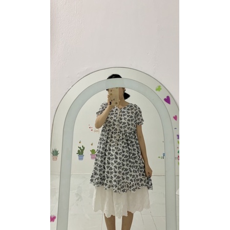 pass váy đầm hàn dáng babydoll